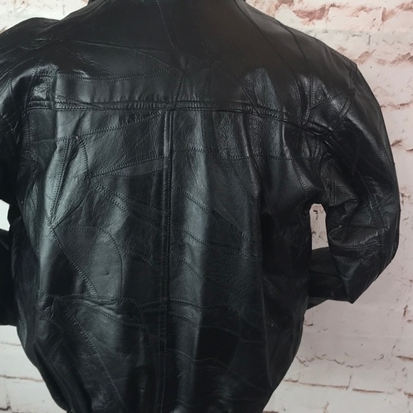 Party Gals Roberto Amee Leather Moto Jacket Medium - Picture 5 of 8